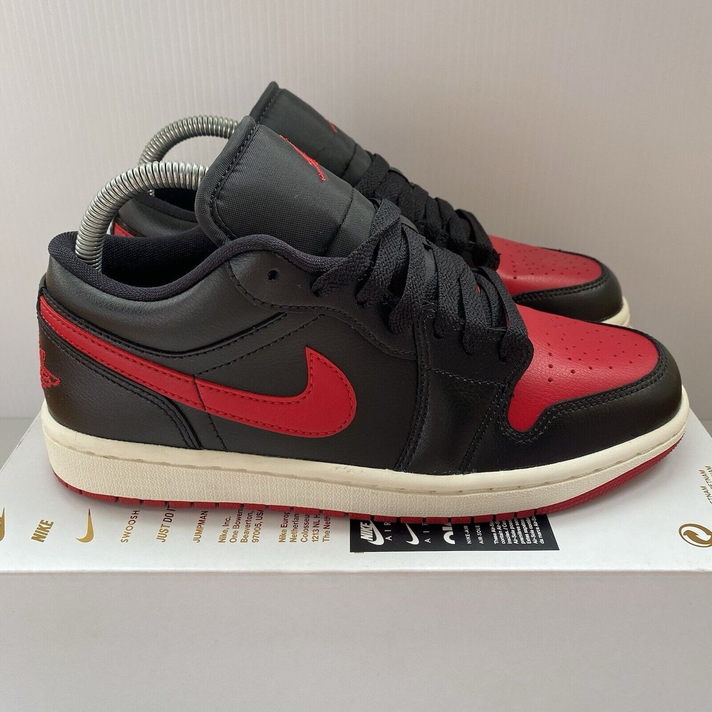 Nike Air Jordan 1 Low Bred Sail Womens Trainers UK5 US7.5 EU38.5 DC0774-061 NEW