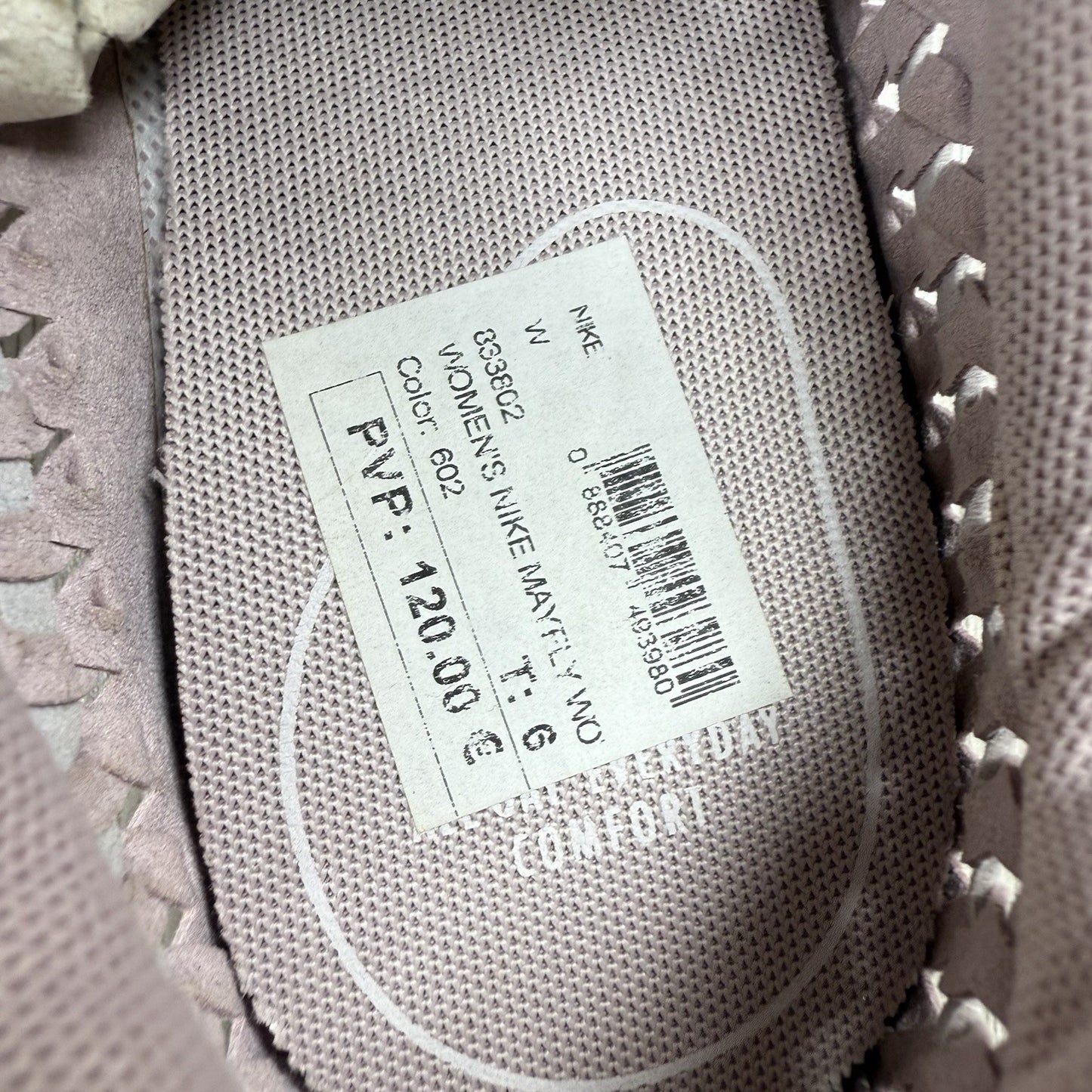 Nike Mayfly Woven Trainers Particle Rose Sail White UK3.5 US6 EU36.5 833802-602