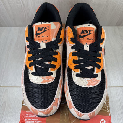 Nike Air Max 90 Trainers Bio Beige Safety Orange UK6.5 US7.5 EU40.5 IF1721-201