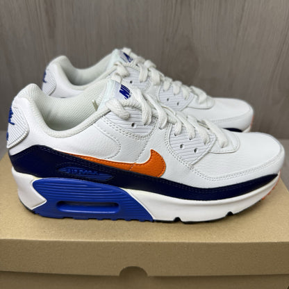 Nike Air Max 90 LTR Trainers White Navy Orange Size UK5 US5.5 EU38 CD6864-120