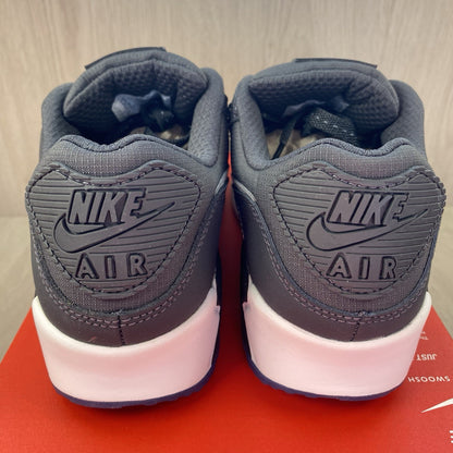 Nike Air Max 90 Trainers Reflective Swoosh Anthracite Size UK3.5 FV0381-001 🆕✅