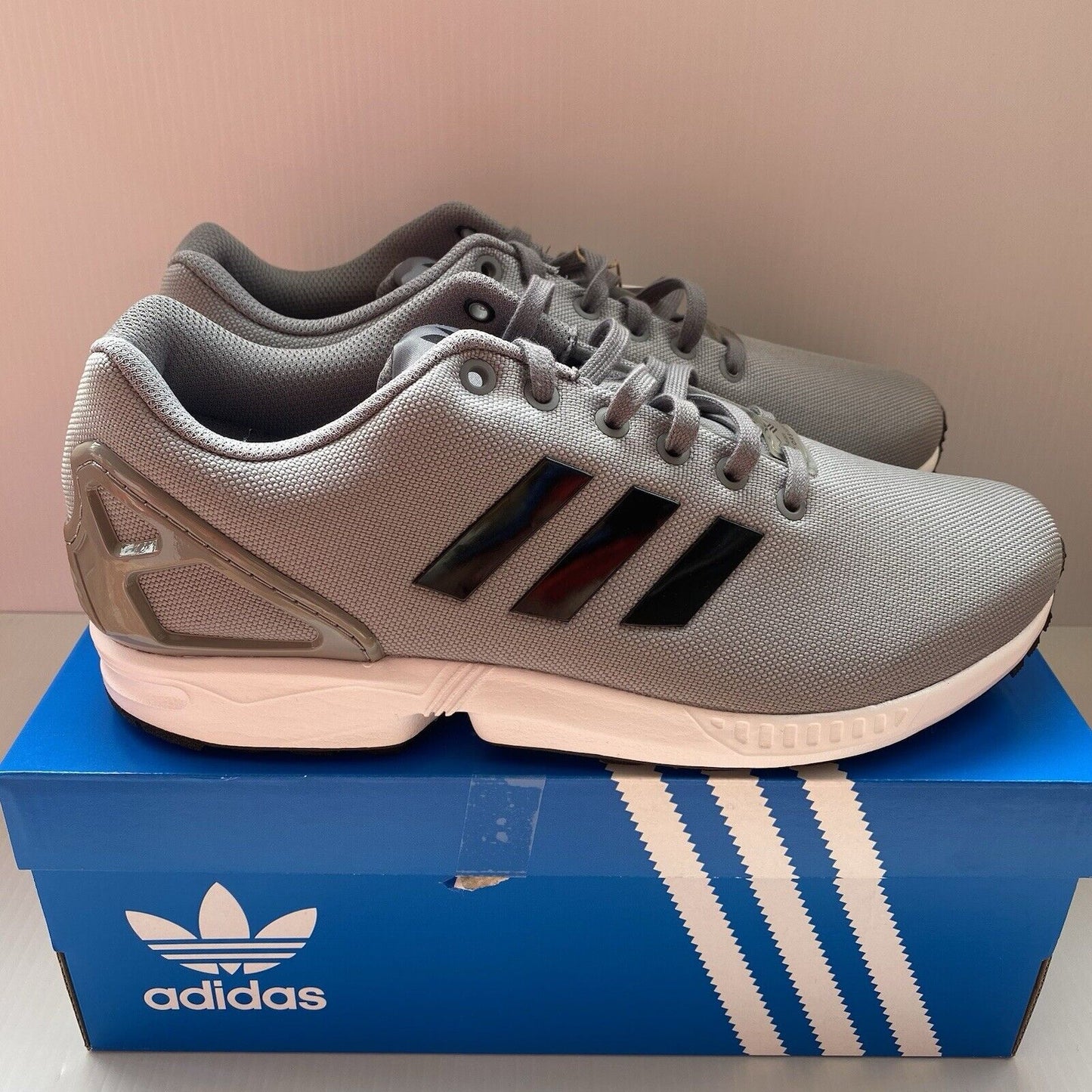 Adidas ZX Flux Mens Trainers Grey White Black UK9 US9.5 EU43 1/3 IF4909 2023 NEW