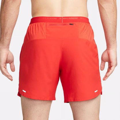 Nike Stride Dri-FIT 7” Inch Brief-Lined Running Shorts Red Size Small DM4761-657