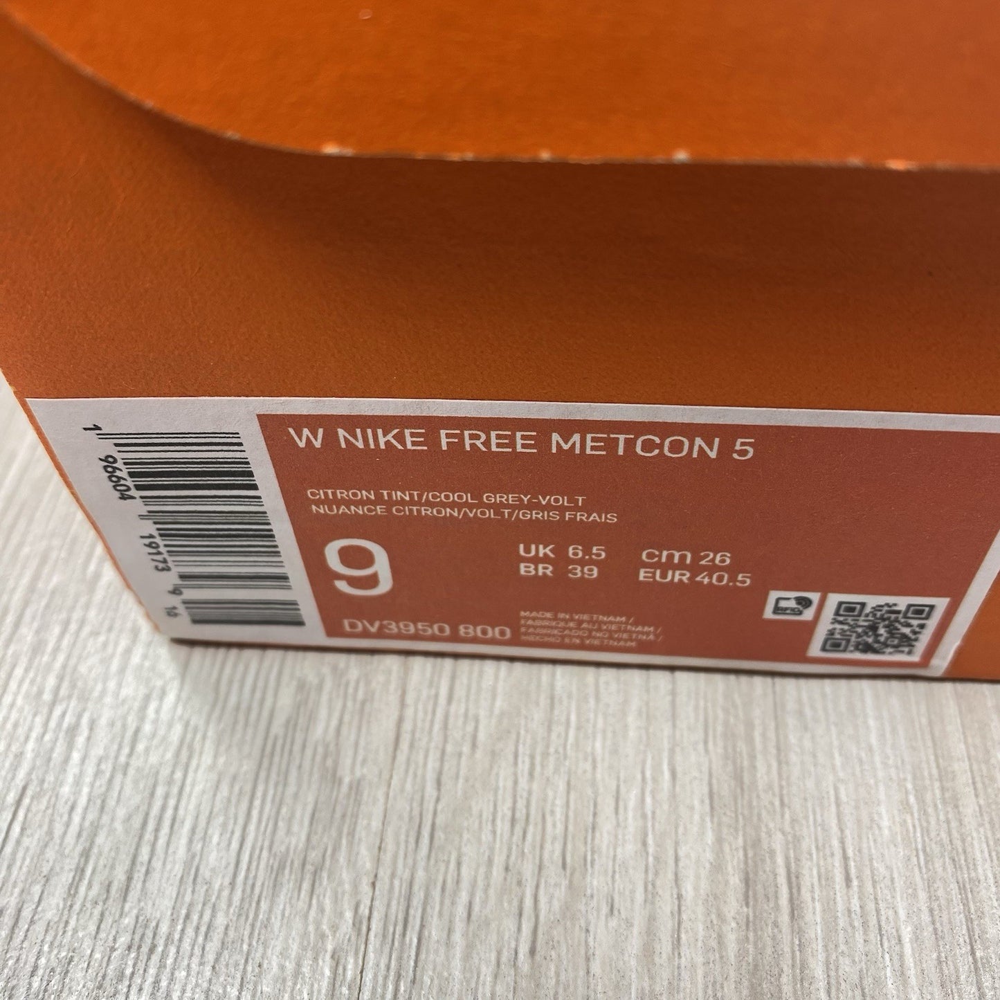 Nike Free Metcon 5 Trainers Citron Tint Volt Size UK6.5 US9 EU40.5 DV3950-800