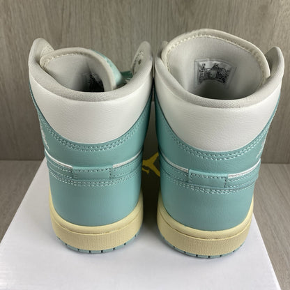 Nike Air Jordan 1 Mid Light Dew Trainers Size UK5.5 US6 EU39 BQ6472-132