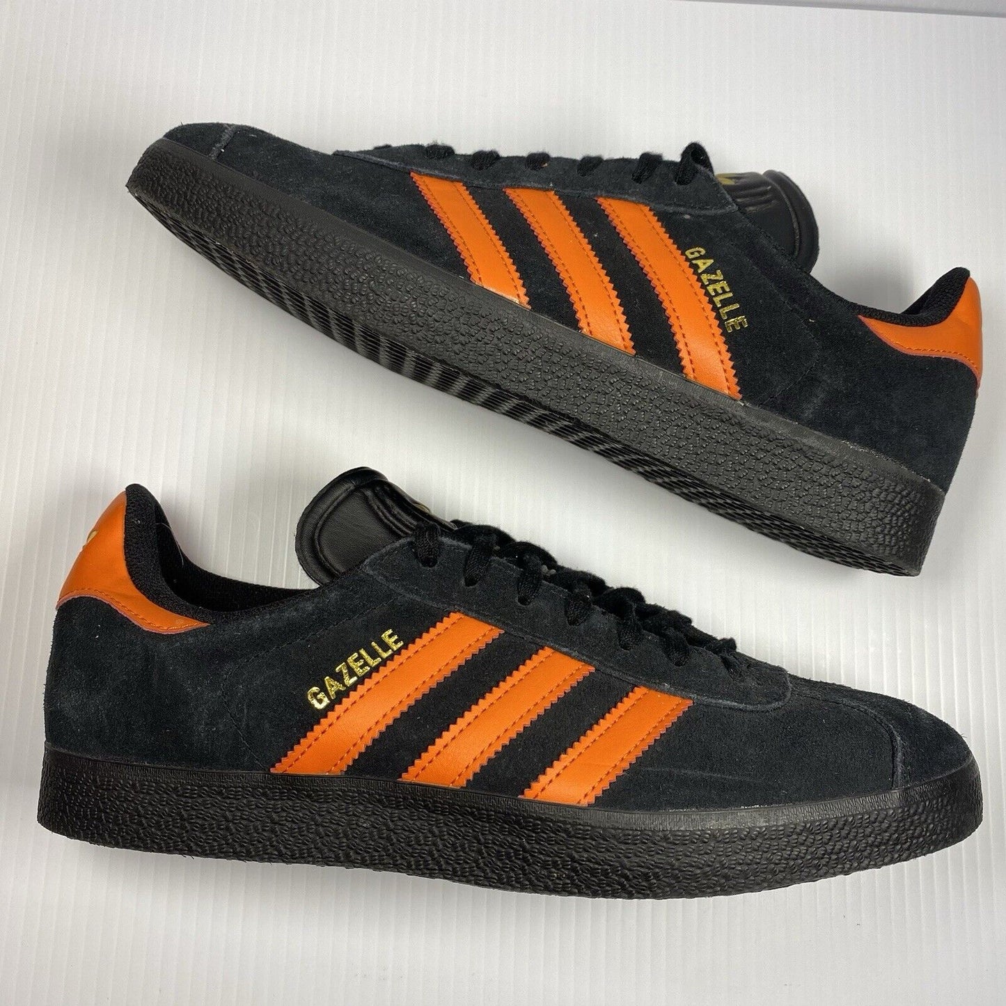 Adidas Gazelle OG Mens Trainers Black Orange UK8 US8.5 EU42 FU9339 2019 NEW