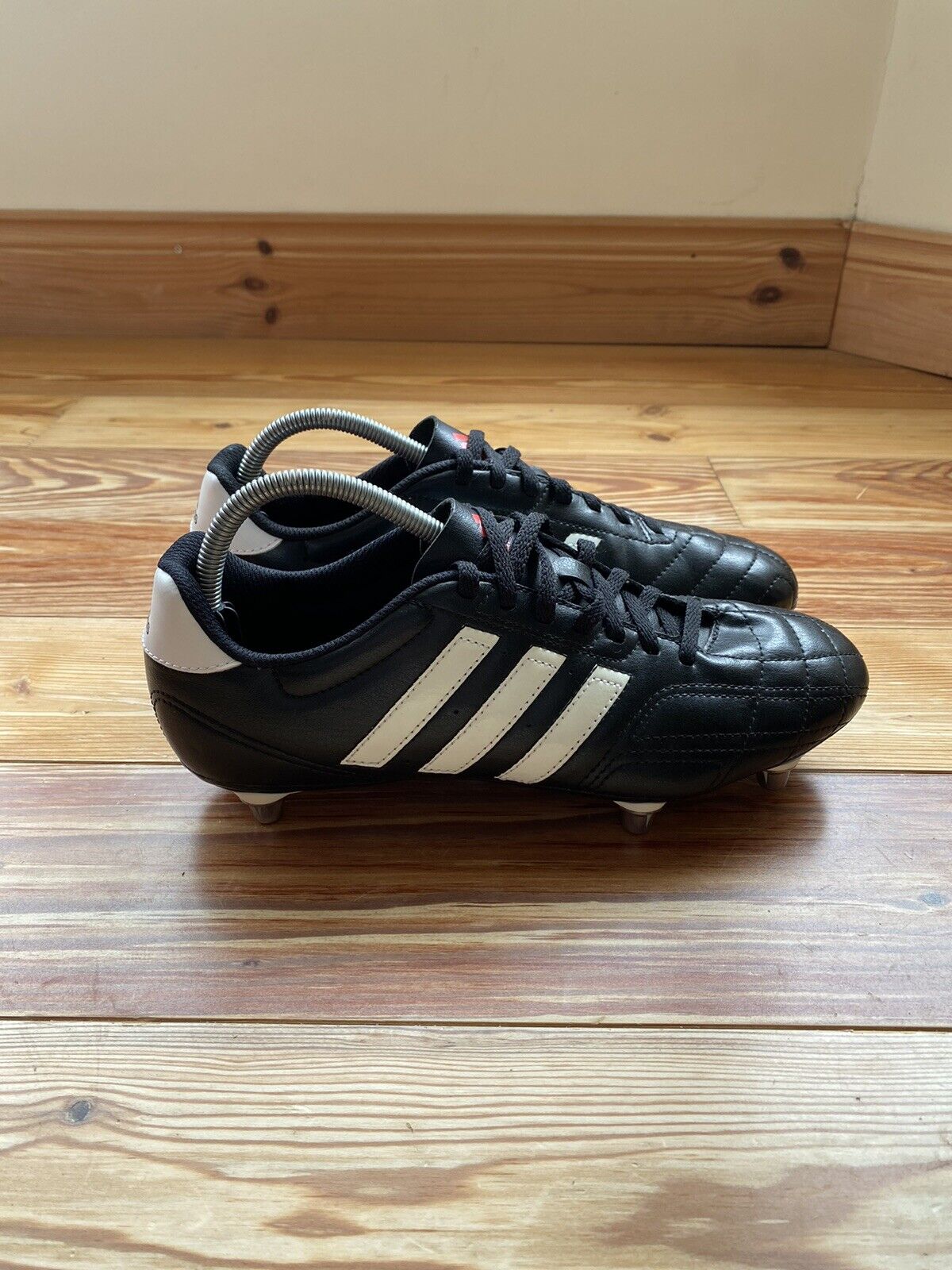 ADIDAS GOLETTO IV MENS FOOTBALL BOOTS BLACK UK8 US8.5 EU42 Q23875 2012 RARE NEW