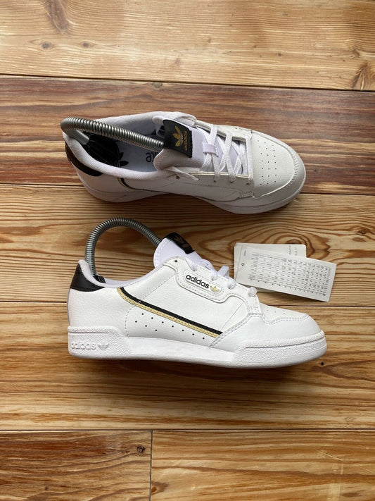 Adidas Originals Continental 80 Womens Trainers White UK2 US2.5 EU34 FY1710 NEW