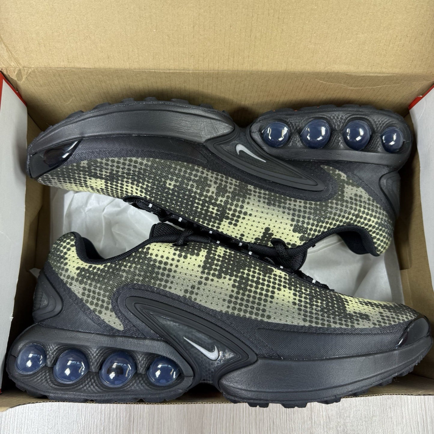 Nike Air Max DN Trainers Black Olive Aura Size UK10 US11 EU45 IB3078-010