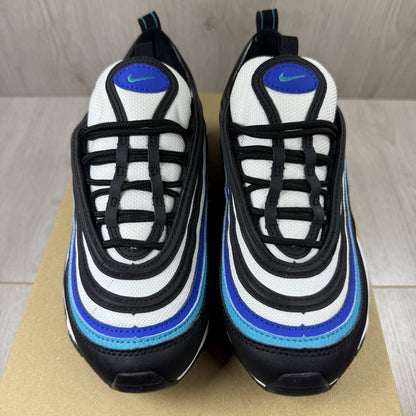Nike Air Max 97 Trainers Black Hyper Blue Aqua Size UK4 US4.5 EU36.5 921522-019