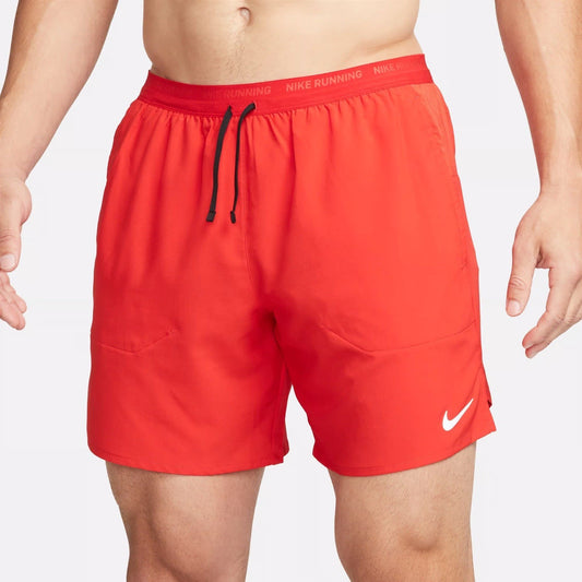 Nike Stride Dri-FIT 7” Inch Brief-Lined Running Shorts Red Size Small DM4761-657