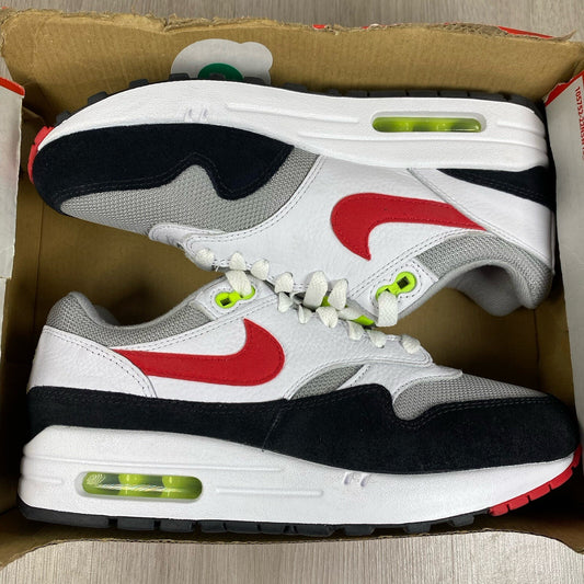 Nike Air Max 1 Trainers Chili Volt Red White Size UK6 US6.5 EU39  HF0105-100