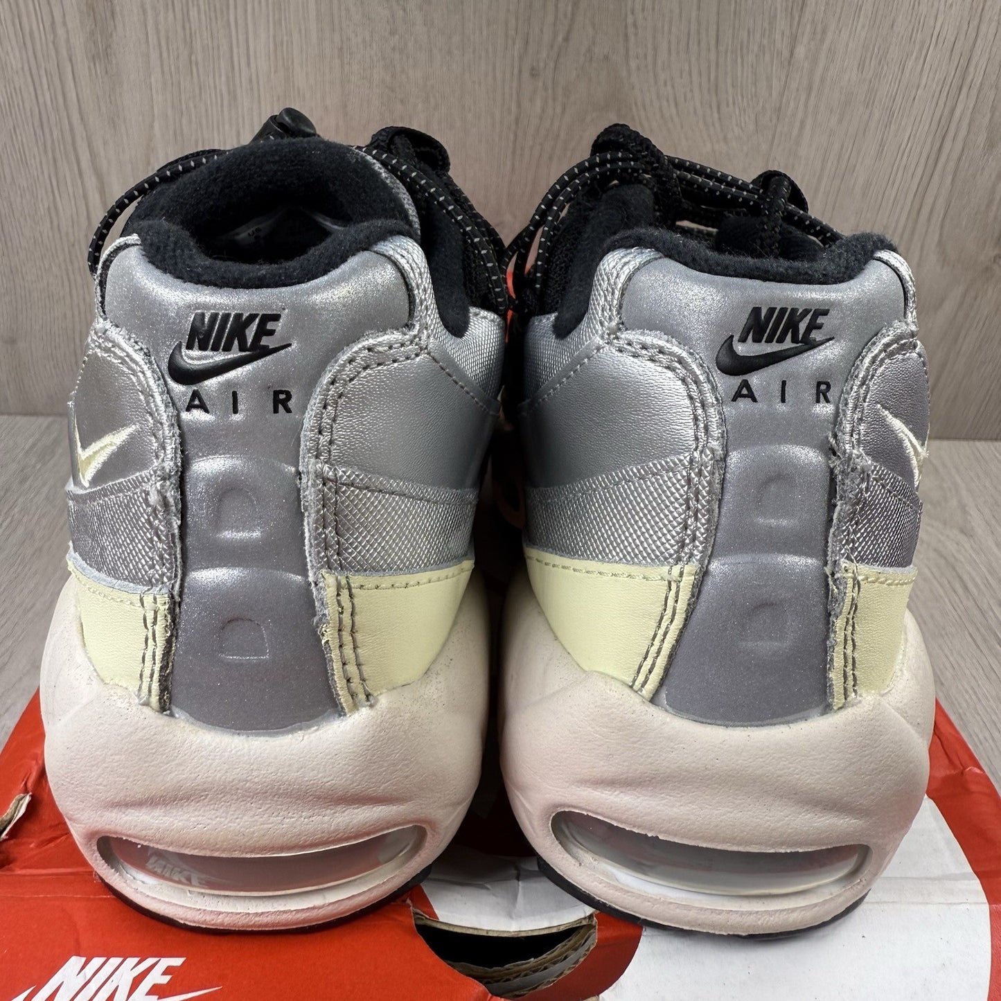 Nike Air Max 95 Trainers Toggle Metallic Silver Size UK3.5 US6 EU36.5 FD0798-001