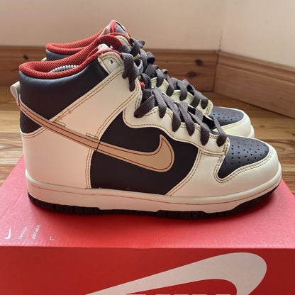 Nike Dunk High Baroque Brown Unisex Kids Trainers UK4.5 US5 EU37.5 DB2179200 NEW