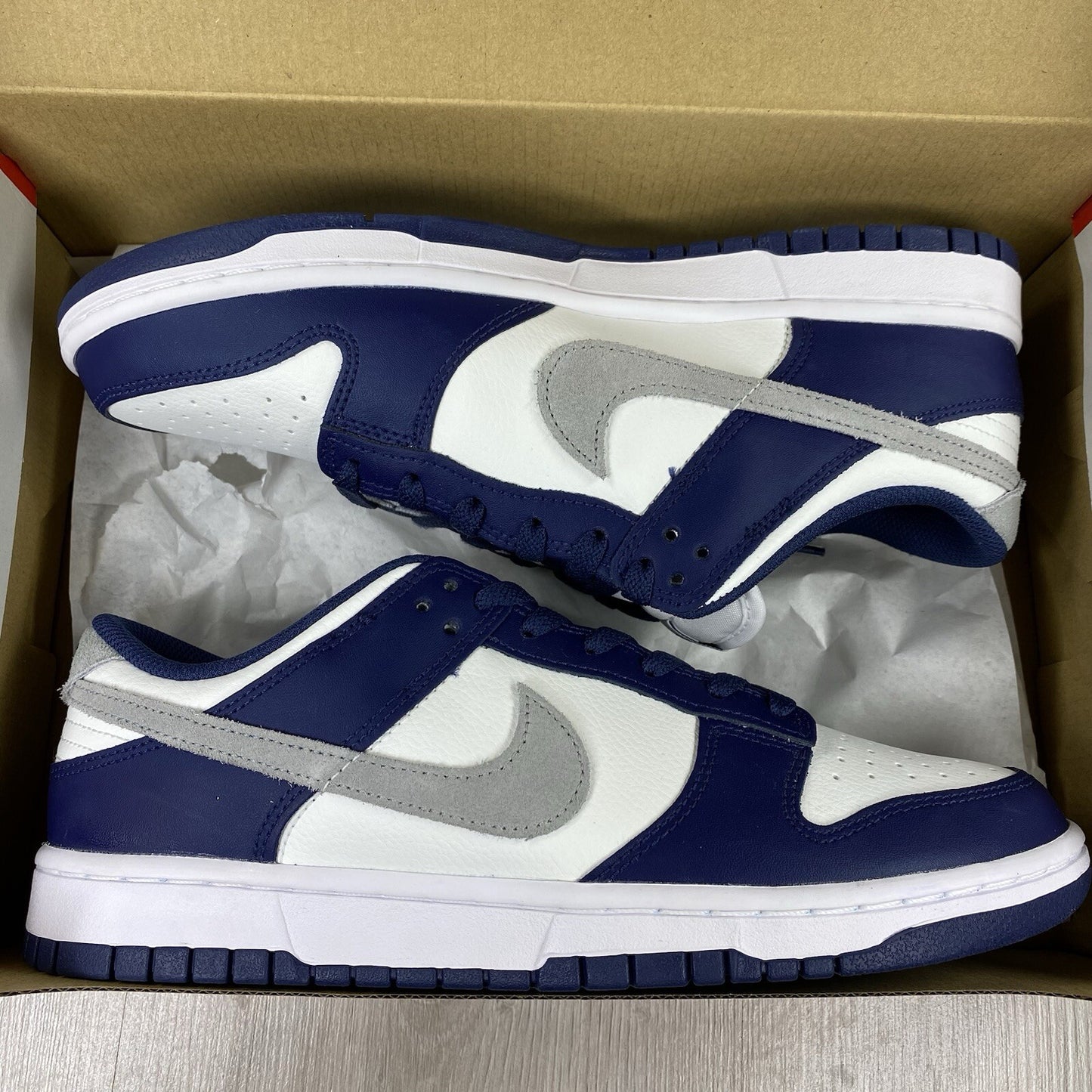 Nike Dunk Low Trainers Midnight Navy Size UK8.5 US9.5 EU43 FD9749-400