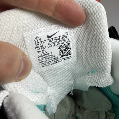 Nike Air Max 95 OG trainers white with black accents and signature bubble sole design.