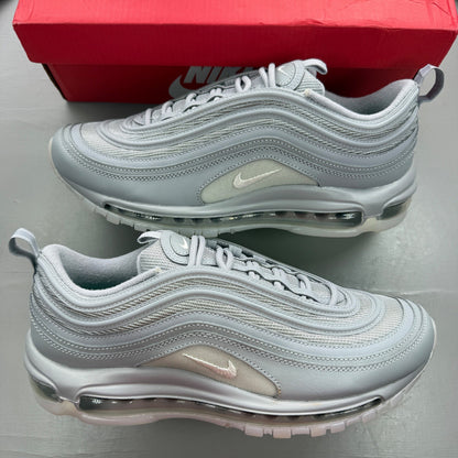 Nike grey deck shoes with silver accents and distinctive Air Max 97 design.