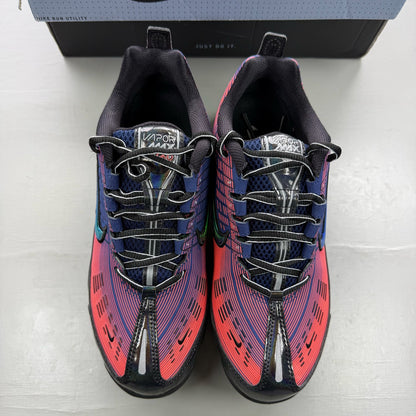 Nike Air VaporMax 360 red trainers with black accents and unique air sole design.