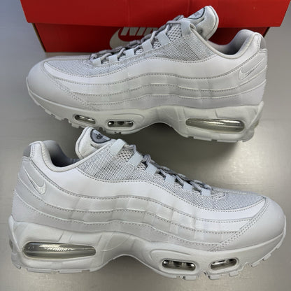 Nike Air Max 95 trainers grey with big bubble design and signature logo.