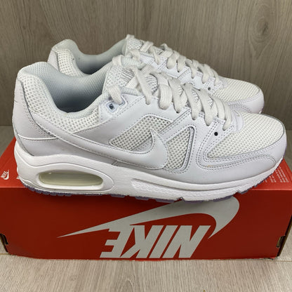 Nike Air Max Command trainers white with mesh upper and signature swoosh logo.