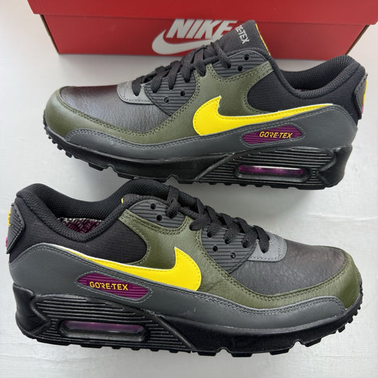 Nike Air Max 90 Gore-Tex Black Cargo Khaki Size 7.5 DJ9779-001