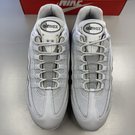 Nike Air Max 95 trainers grey with big bubble design and signature logo.