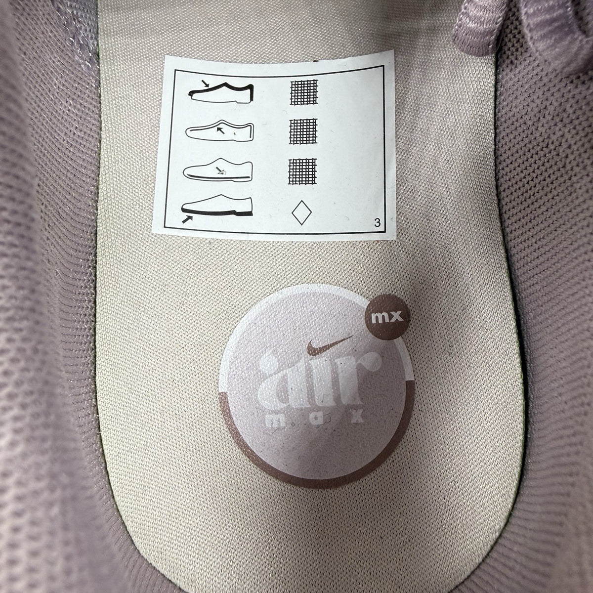 Nike Air Max Pulse purple trainers with unique design and textured material.