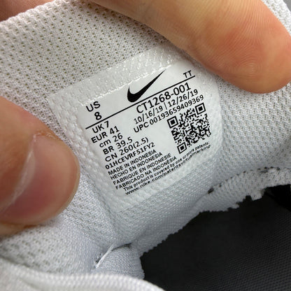 Nike Air Max 95 grey sneaker with white accents and reflective detailing.