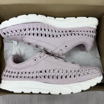 Nike Mayfly Woven Trainers purple with woven upper and white sole accents.