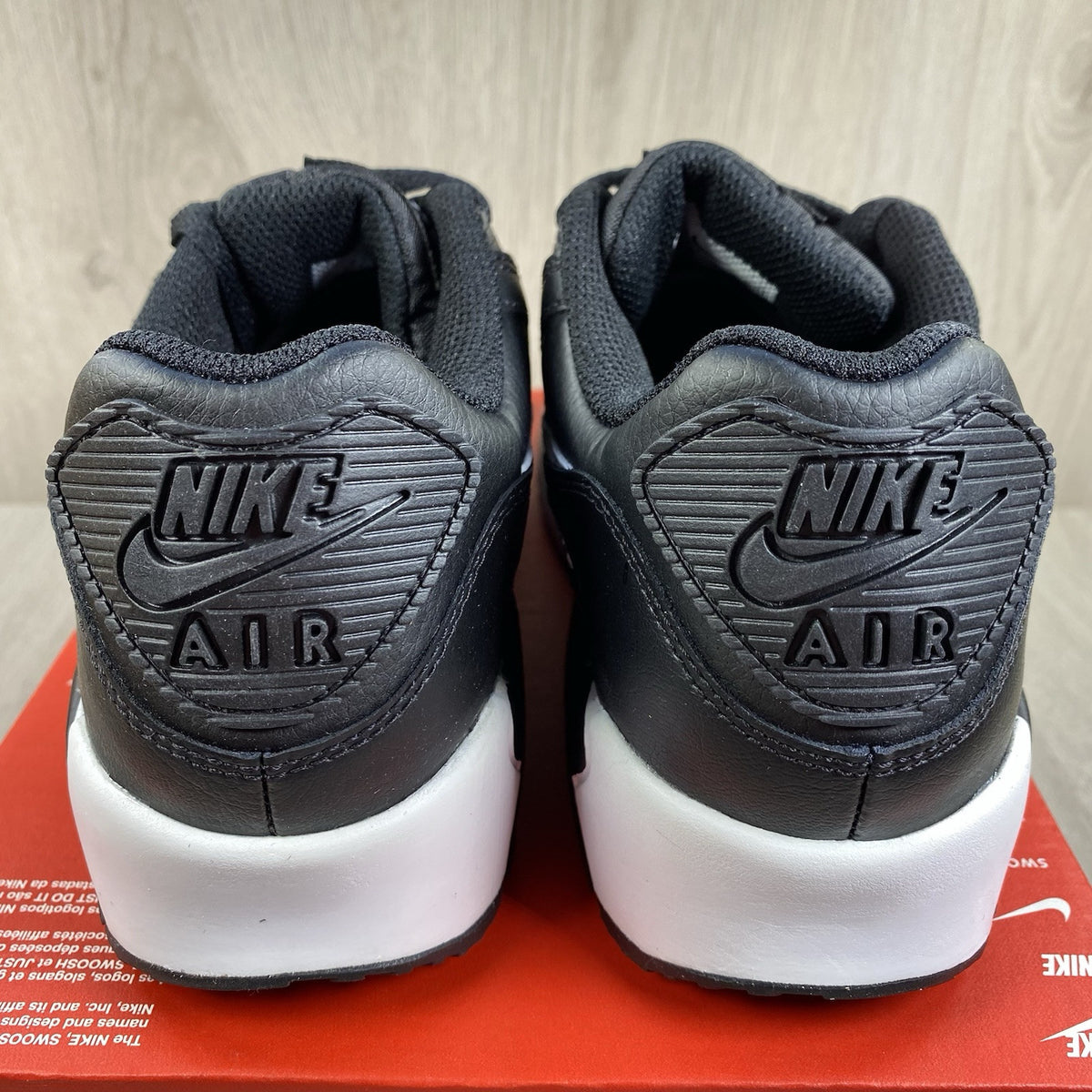 Nike Air Max 90 LTR Trainers Black White Size UK4.5 CD6864-0103