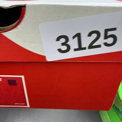 Nike trainers green Flyknit upper with Air Max cushioning and logo detail.