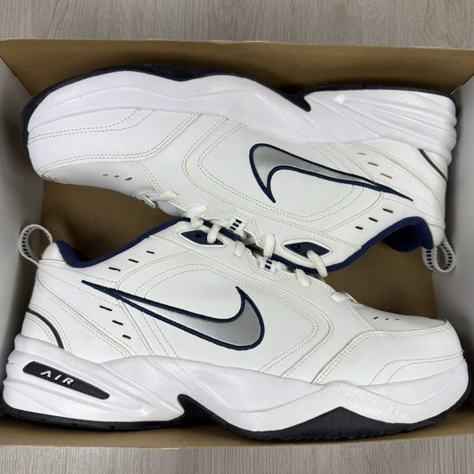 Nike Air Monarch IV White Midnight Navy Size 10.5 416355-102