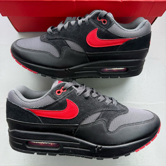 Nike Air Max 1 Essential Black Red UK 8 FZ5808-008
