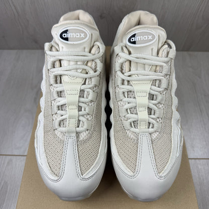 Nike Air Max 95 OG trainers beige with big bubble sole and logo detailing.