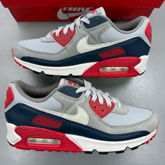Nike Air Max 90 USA Smoke Grey Red UK 7 DM0029-005