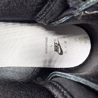 Nike black trainers with Cool Grey accents and Acronym logo details.