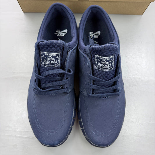 Nike deck shoes blue with logo detailing and cushioned sole design.