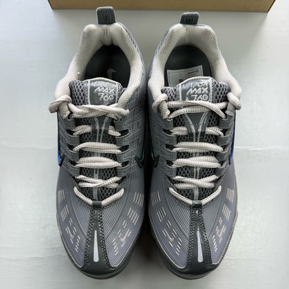 Nike Air VaporMax 360 grey trainers with unique design and textured material.