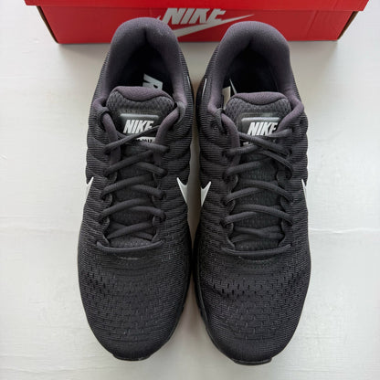 Nike Air Max 2017 black trainers with white accents and anthracite detailing.