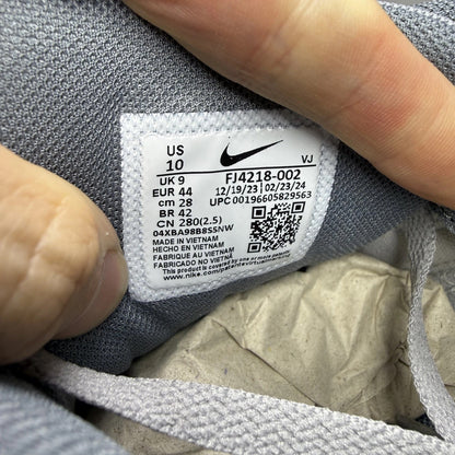 Nike Air Max 90 grey trainers with logo and mesh detailing, size UK 9.