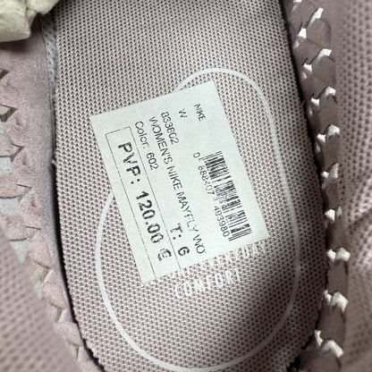 Nike Mayfly Woven Trainers purple with woven upper and white sole accents.