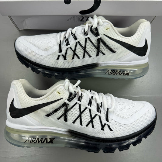 Nike Air Max 2015 White Black UK 9 CD7625-100