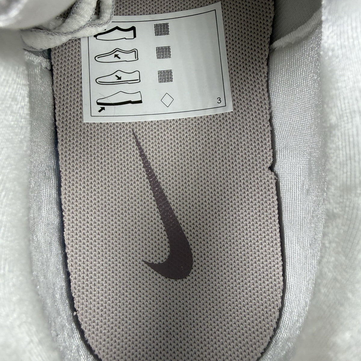 Nike P-6000 trainers grey with platinum violet accents and mesh upper details.
