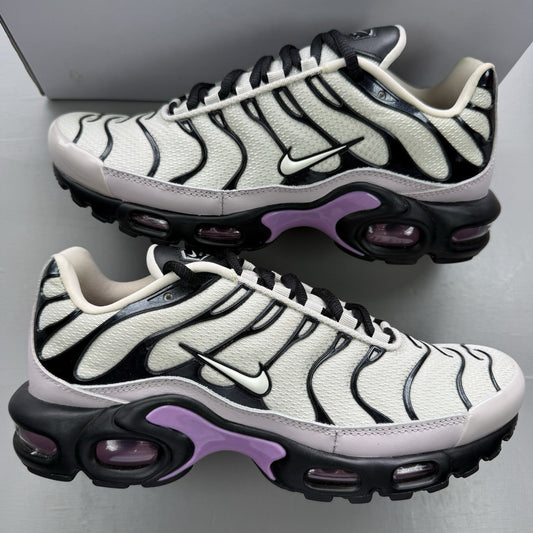 Nike Air Max Plus TN White Black Purple Size 5 HF0665-900