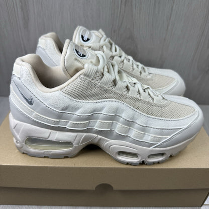 Nike Air Max 95 OG trainers beige with big bubble sole and logo detailing.